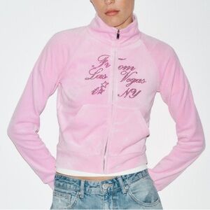 BNWT ZARA PINK VELVET JACKET